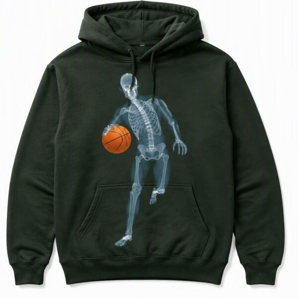 2508260009-Skeleton Basketball Player Graphic Apparel Hoodie Skeleton Basketball Player Hoodie