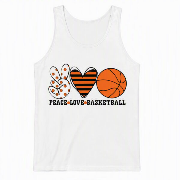 2508260011-Peace Love Basketball Graphic Apparel Tank Top Peace Love Basketball Tank Top