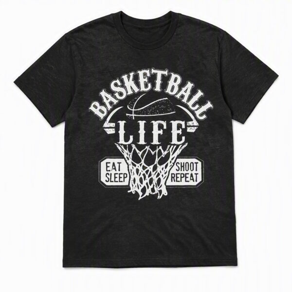 2508260024-Basketball Life Vintage Graphic Apparel T-Shirt Basketball Life Vintage T-Shirt
