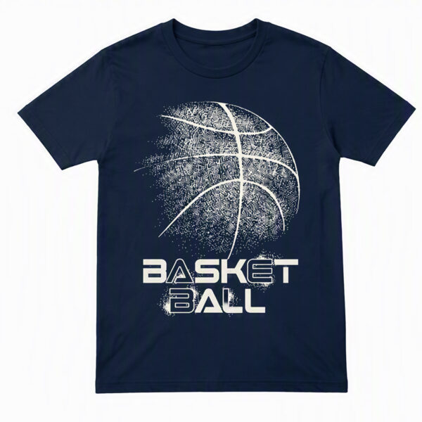 2508260048-Distressed Basketball Graphic Apparel T-Shirt Distressed Basketball T-Shirt