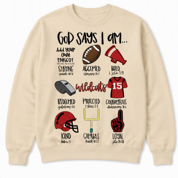 2508260051-Football Faith & Spirit Graphic Apparel Sweatshirt Football Faith & Spirit Sweatshirt
